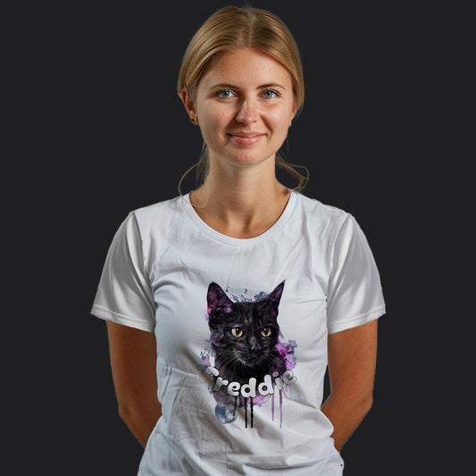 Op maat gemaakte premium T-shirt met kattenras