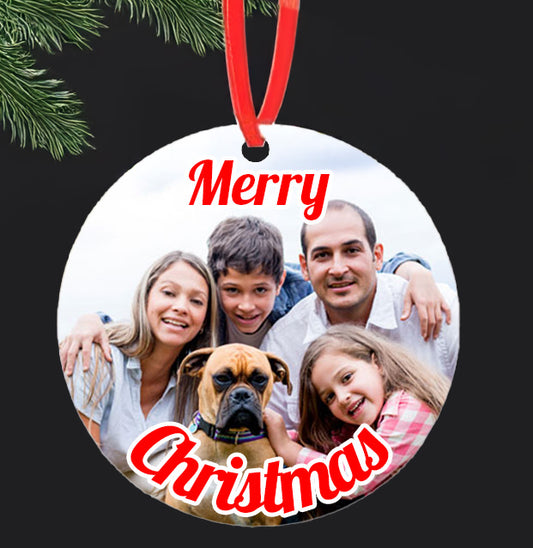 Kerstdecoratie bedrukt aan beide zijden
