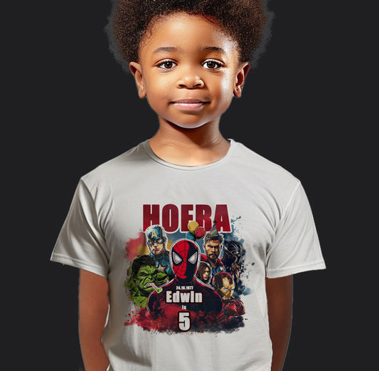 Verjaardagsfeest T-shirt - Marvel Personages