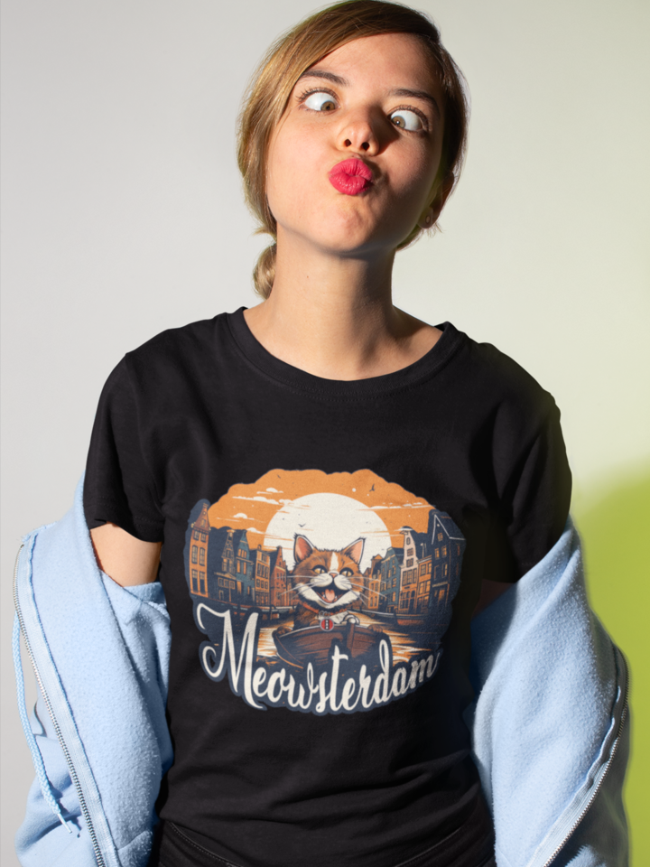 Meowsterdam Premium Fitted T-shirt