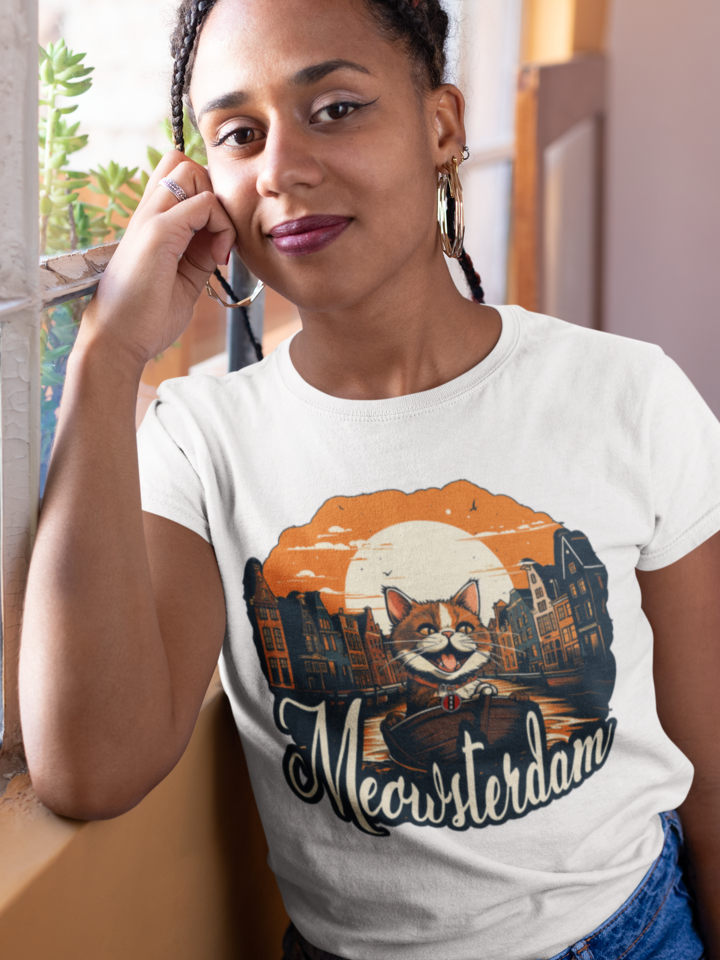 Meowsterdam Premium Fitted T-shirt