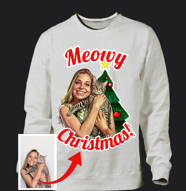 Kersttrui met huisdierportret