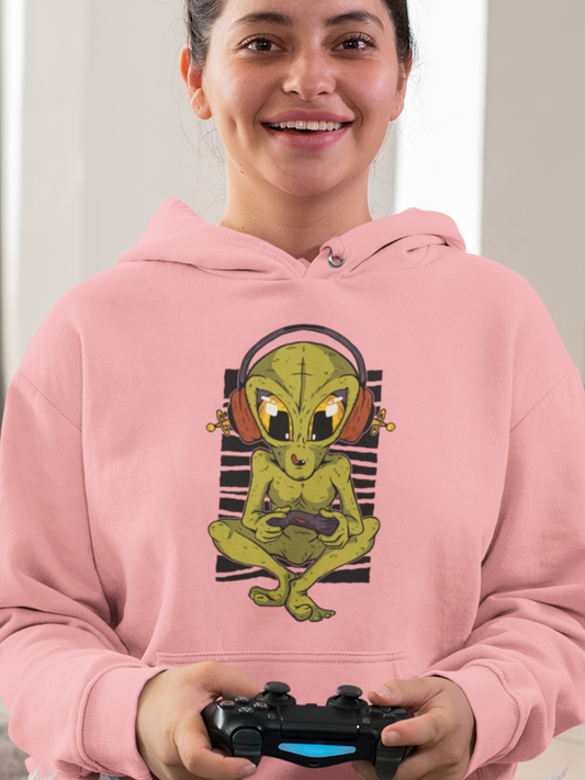 Gamer Alien Hoodie, Funny Hoodie, Alien, Gamer