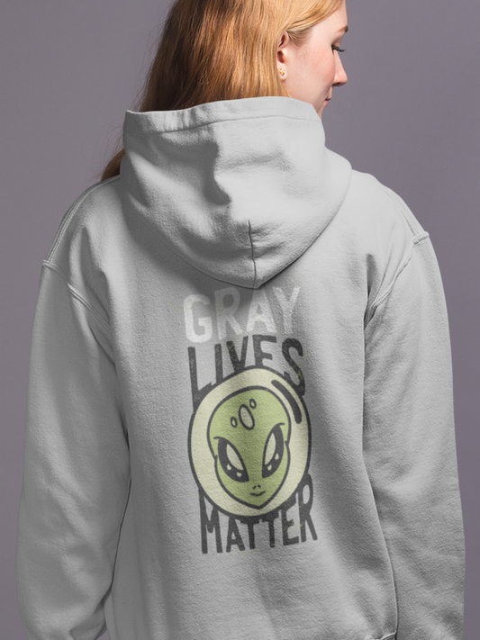 Gray Lives Matter Zip Hoodie