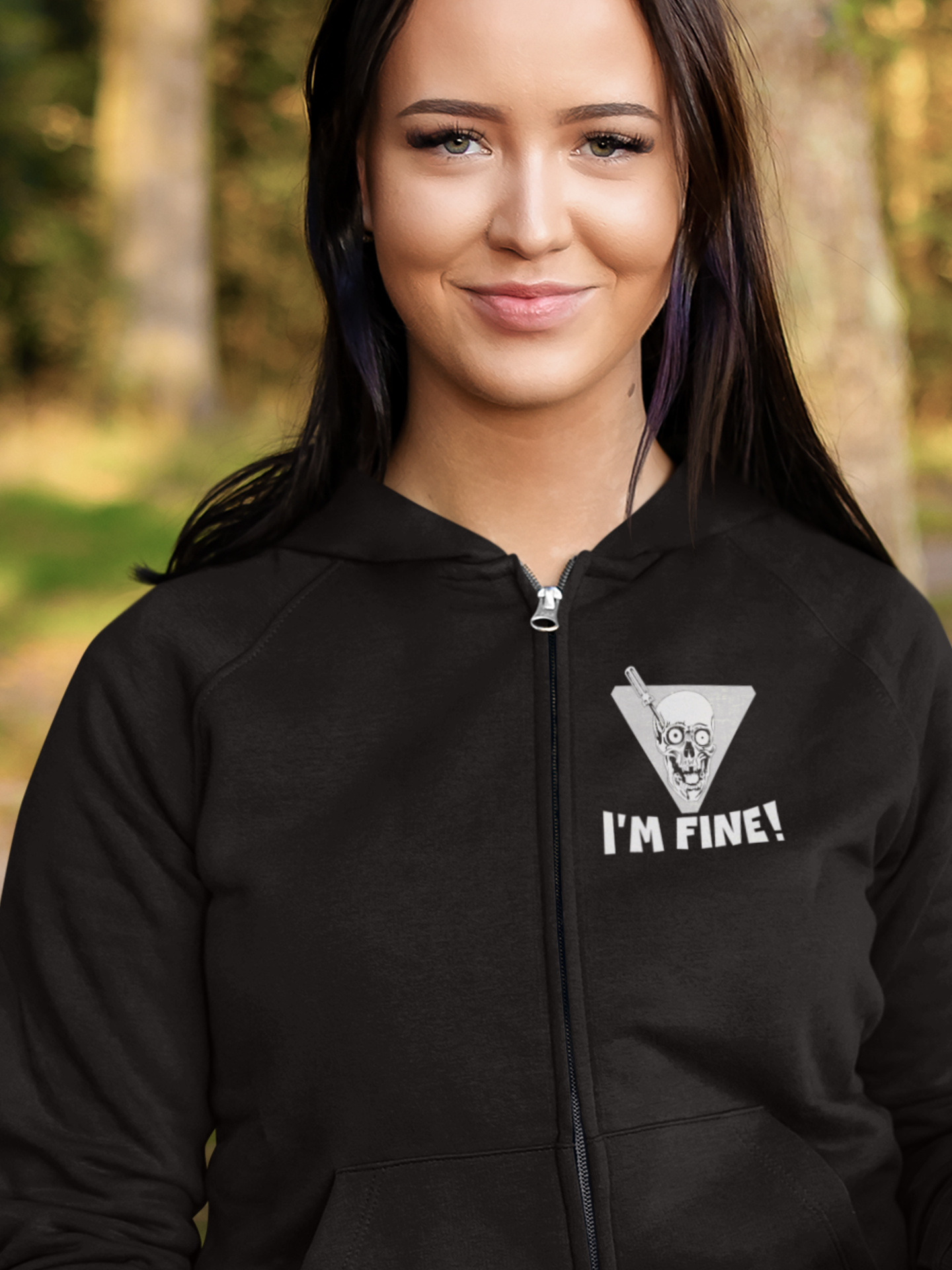 I'm Fine Zip Hoodie