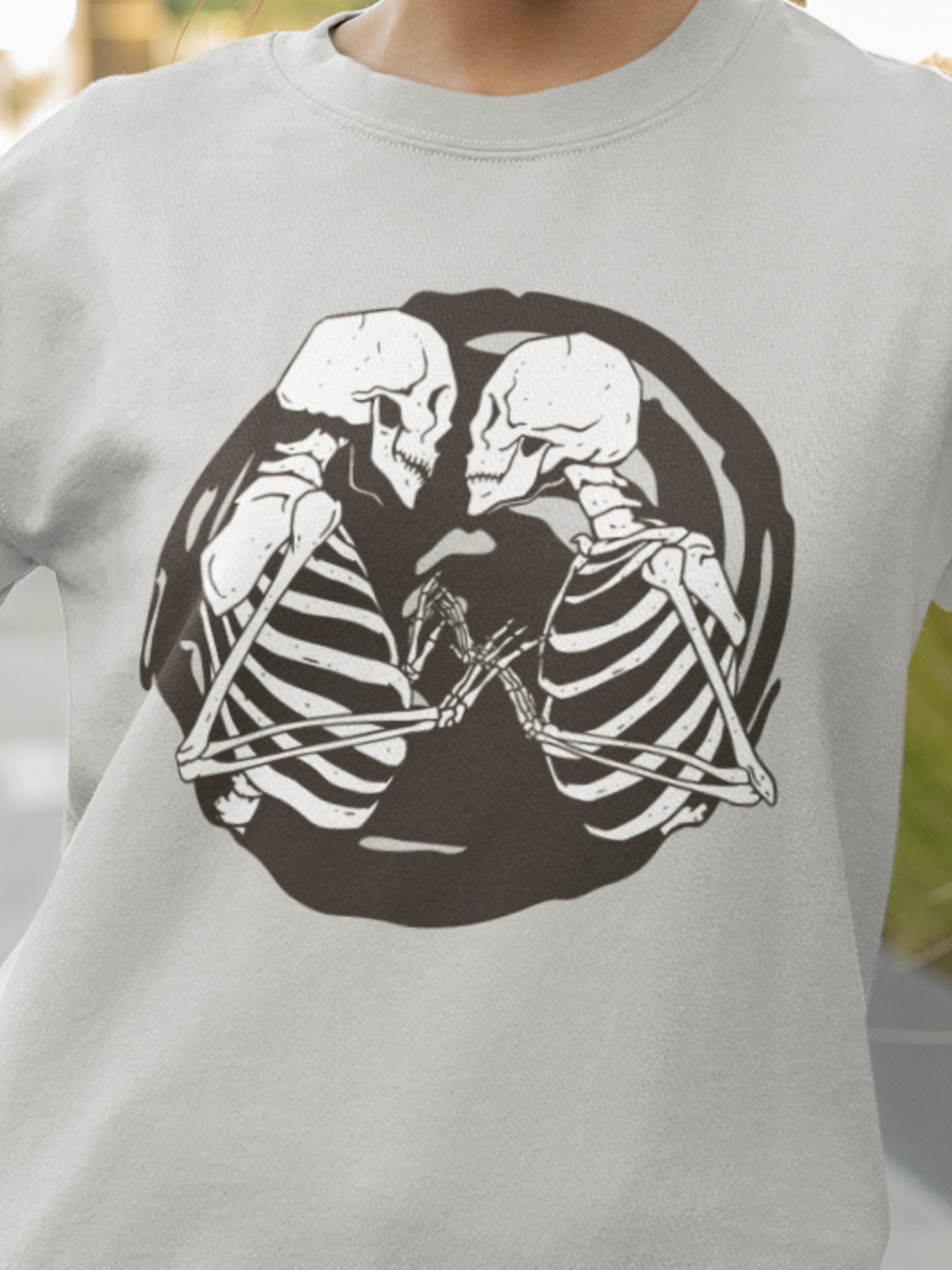 Kissing Skeletons sweater