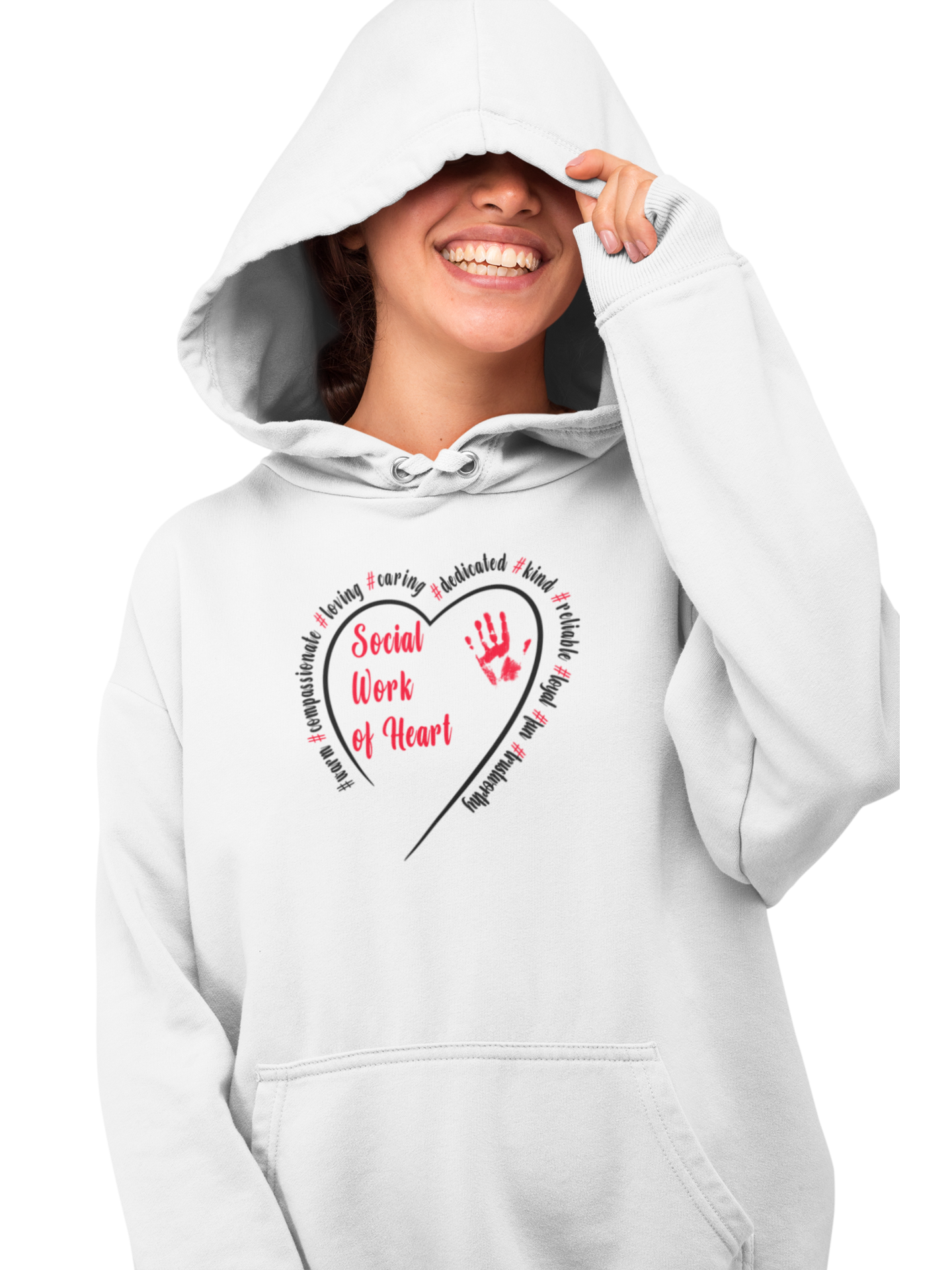 Social Work of Heart hoodie, Appreciation gift hoodie, Social worker, funny hoodie, friends