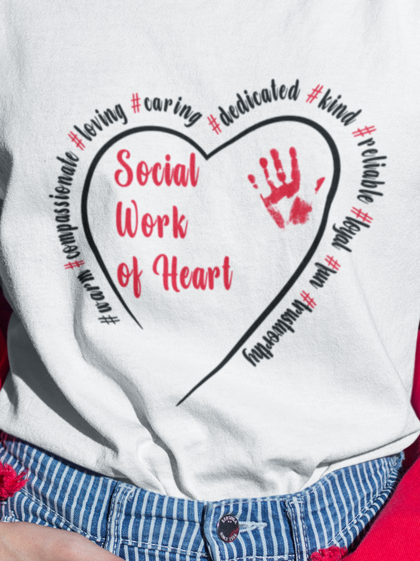 Social work of heart T shirt
