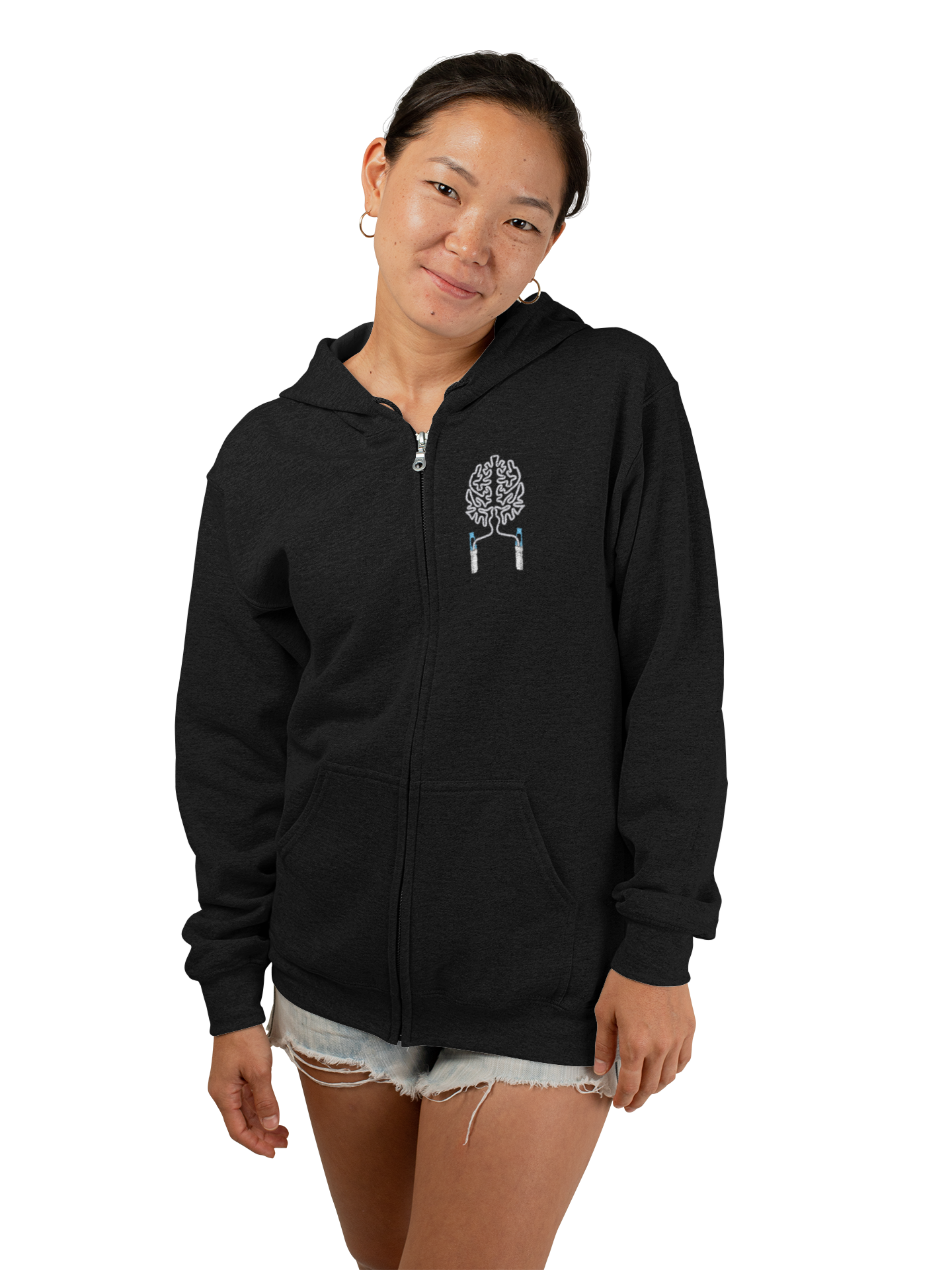 Transceiver brain Zip Hoodie