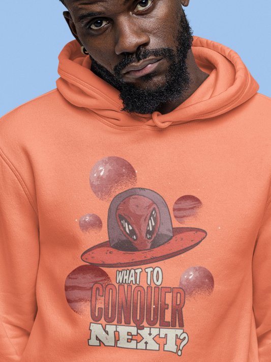 What to conquer next hoodie, funny hoodie, alien, ufo