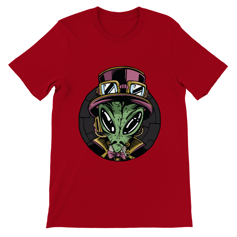 Steampunk Alien Premium Unisex T-shirt