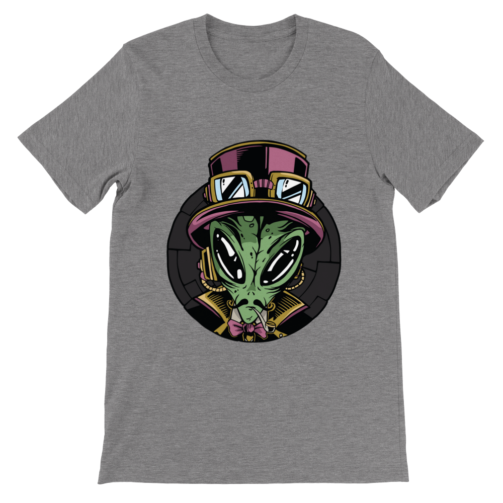 Steampunk Alien Premium Unisex T-shirt