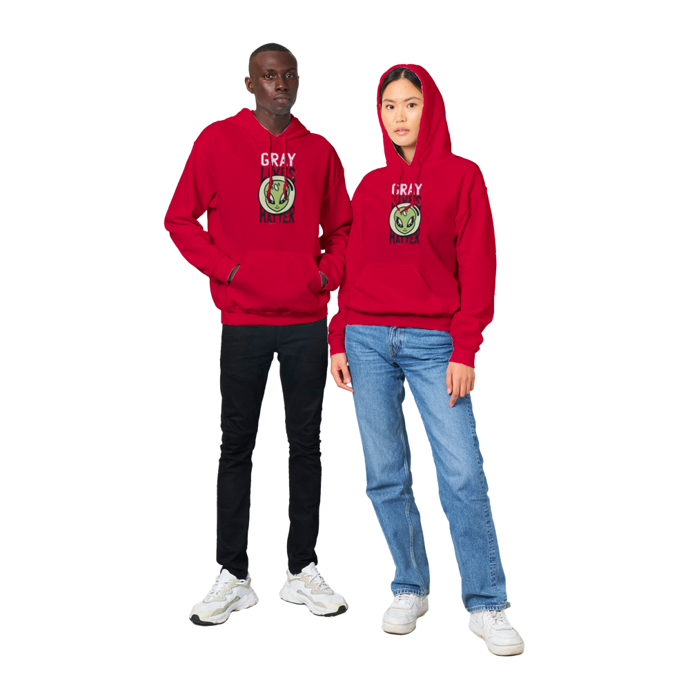 Gray Lives Matter Unisex Pullover Hoodie
