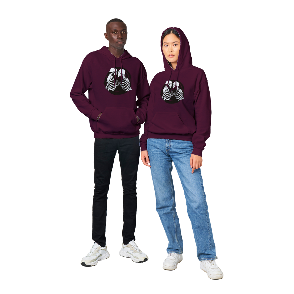 Kissing Skeletons Unisex Pullover Hoodie