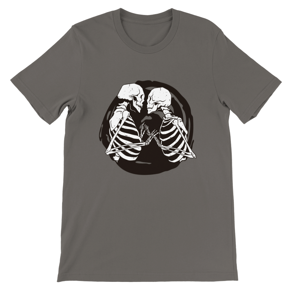 Kissing Skeletons Premium Unisex T-shirt