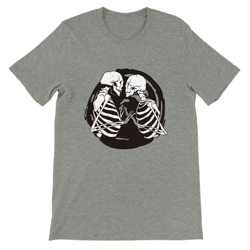 Kissing Skeletons Premium Unisex T-shirt