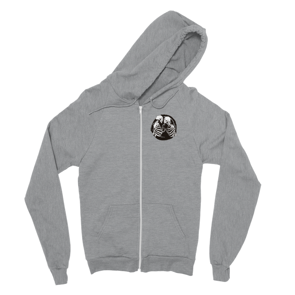 Kissing Skeletons Unisex Zip Hoodie