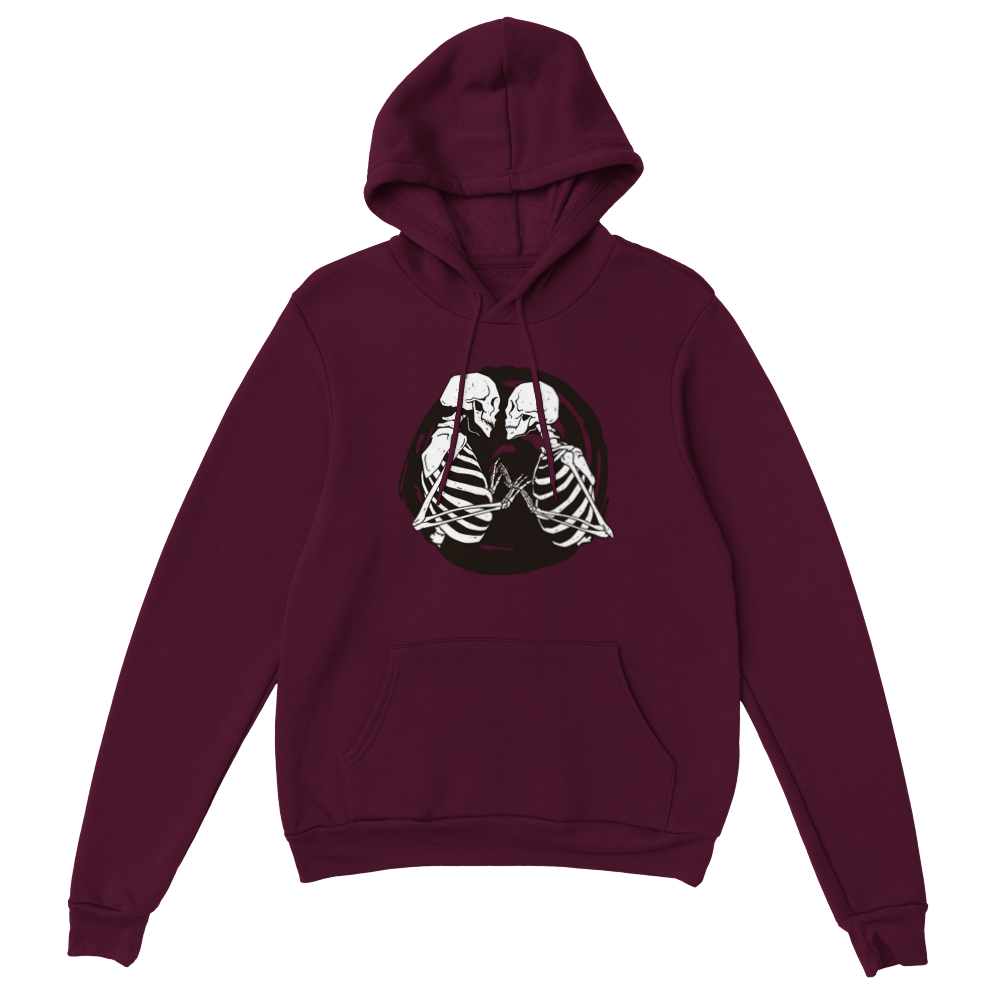 Kissing Skeletons Unisex Pullover Hoodie