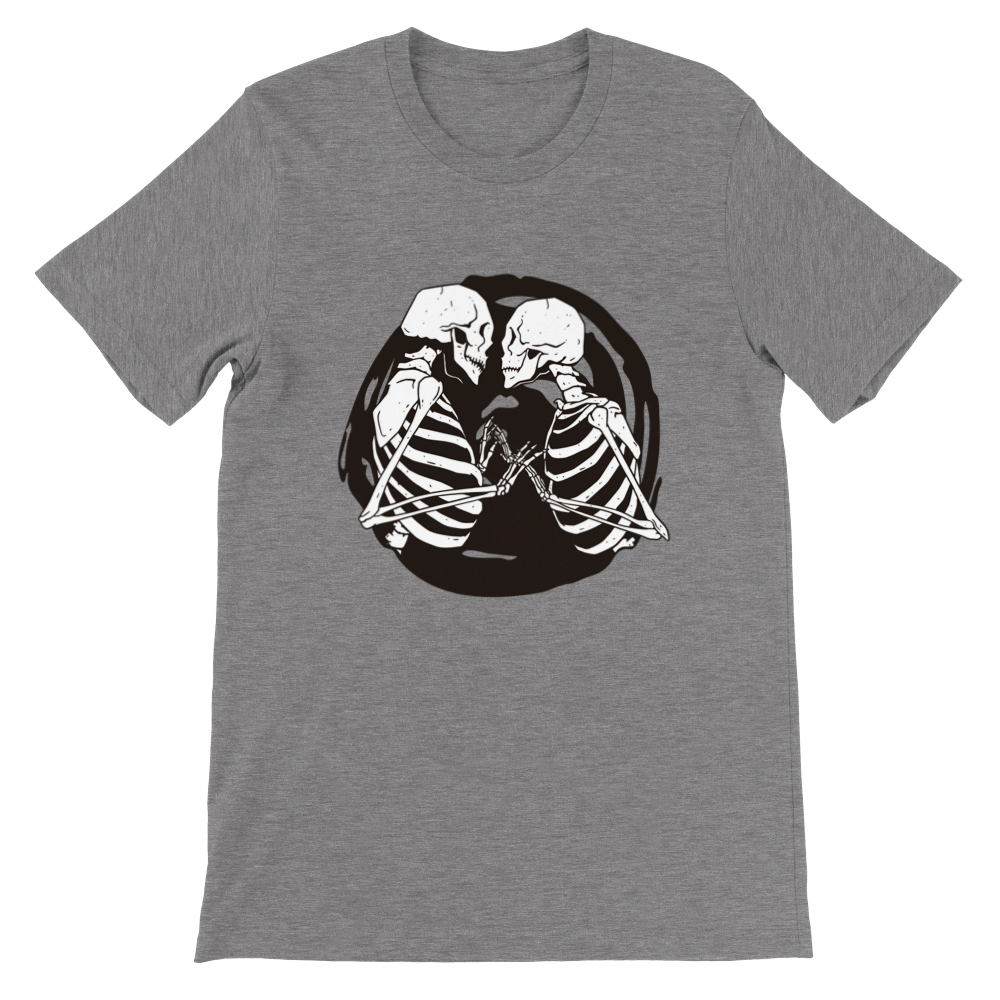 Kissing Skeletons Premium Unisex T-shirt