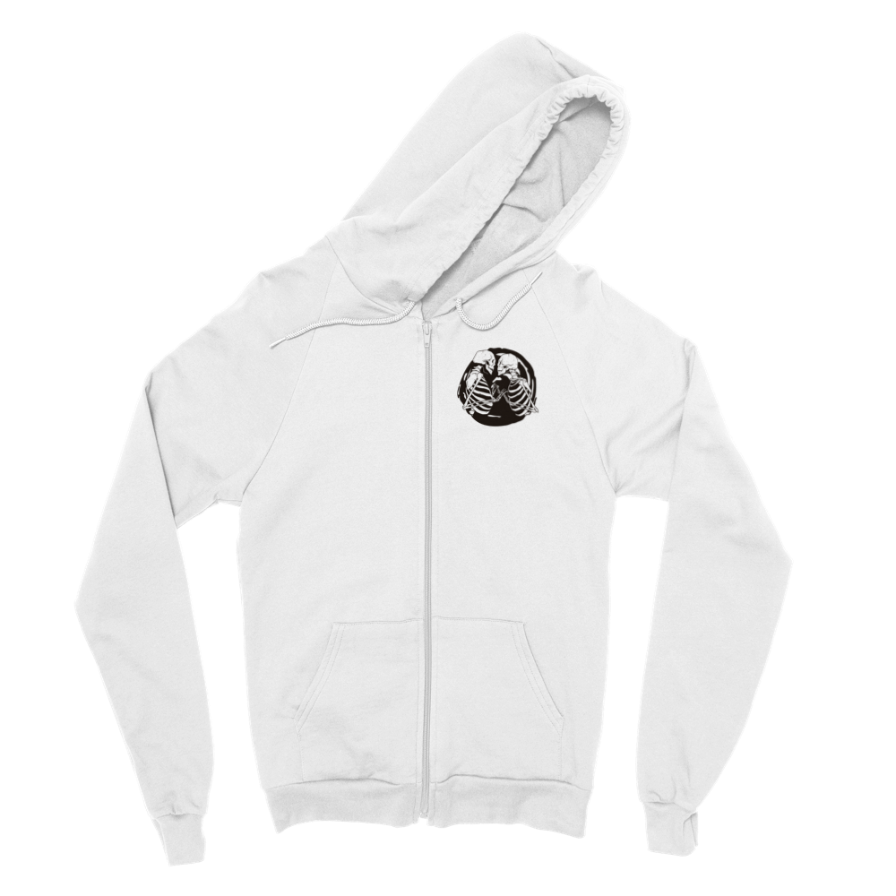 Kissing Skeletons Unisex Zip Hoodie