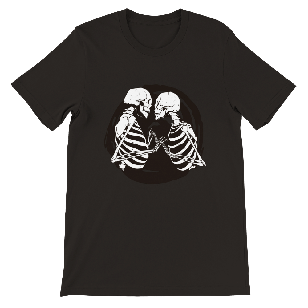 Kissing Skeletons Premium Unisex T-shirt