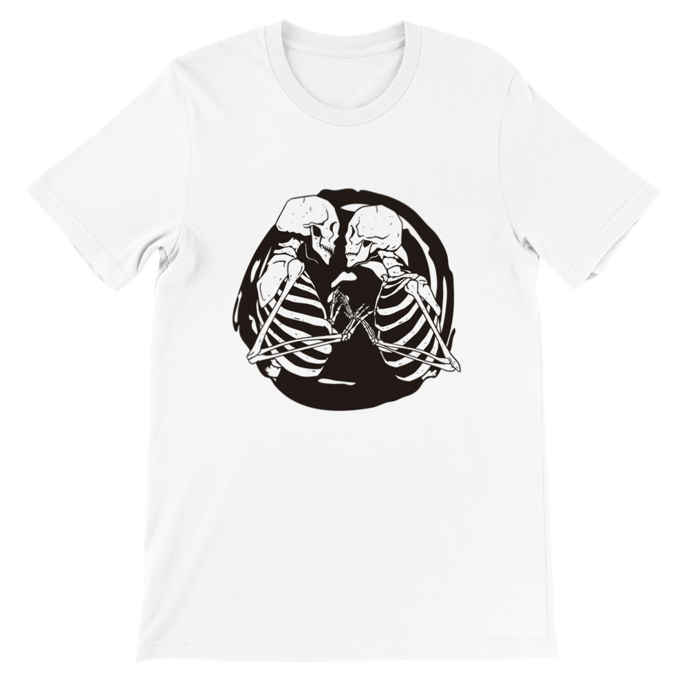 Kissing Skeletons Premium Unisex T-shirt