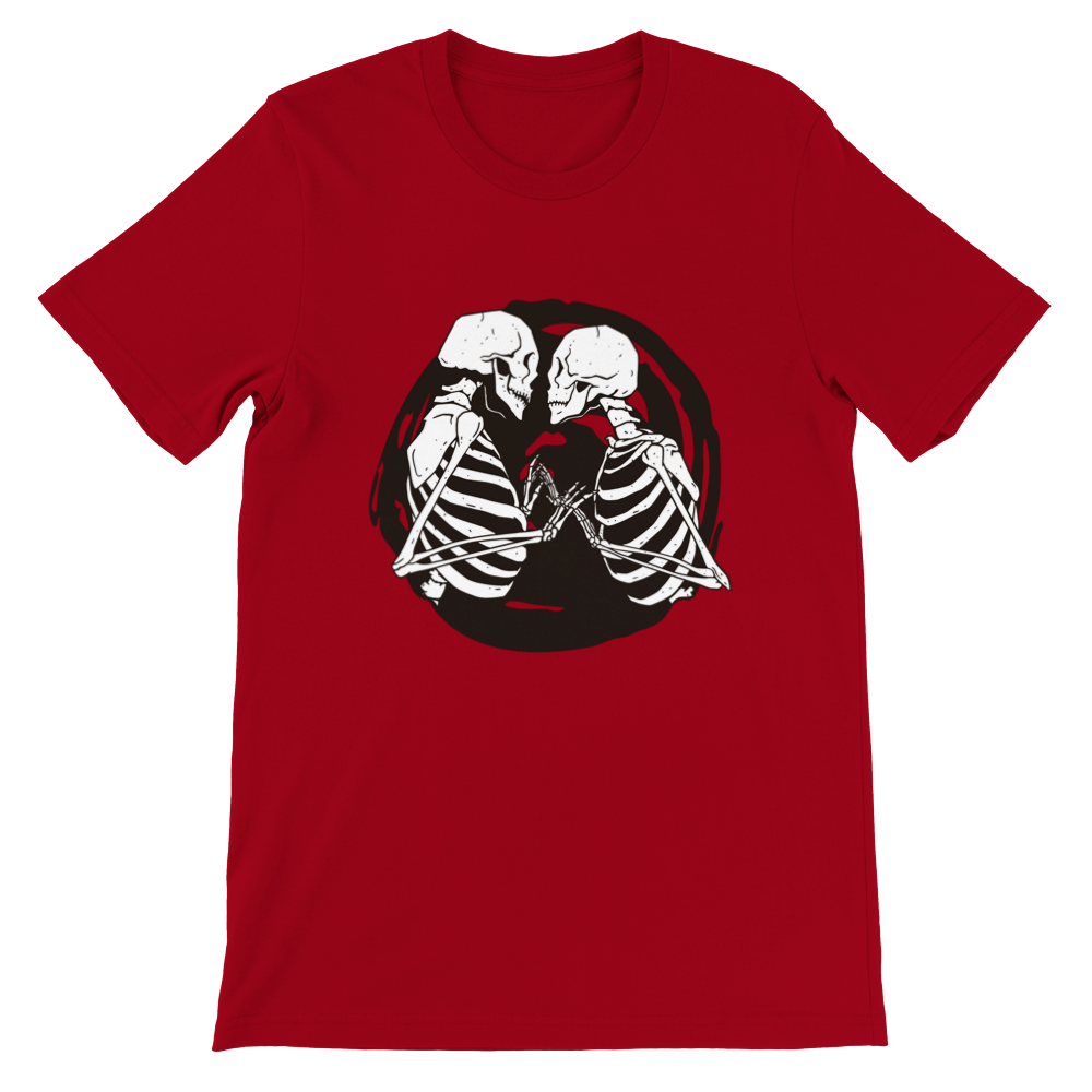 Kissing Skeletons Premium Unisex T-shirt