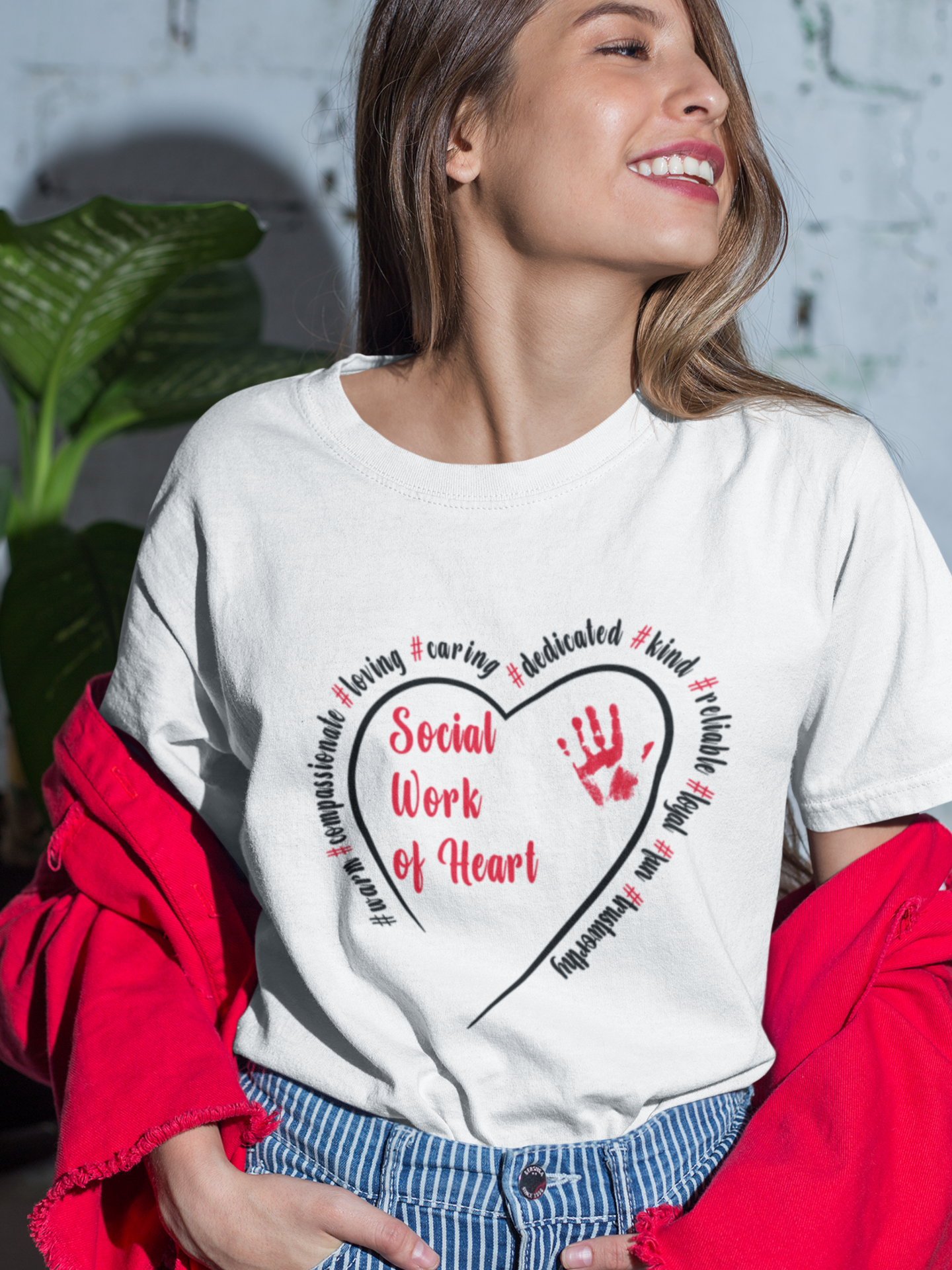 Social work of heart T shirt