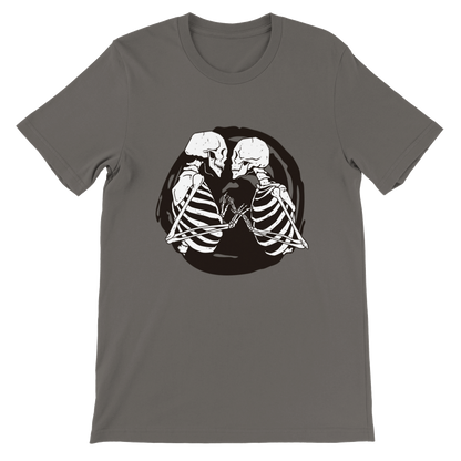 Kissing Skeletons Premium Unisex T-shirt