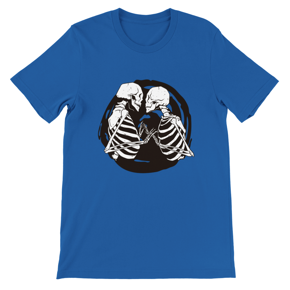 Kissing Skeletons Premium Unisex T-shirt